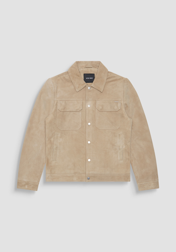 SLIM FIT SUEDE JACKET - Antony Morato Online Shop