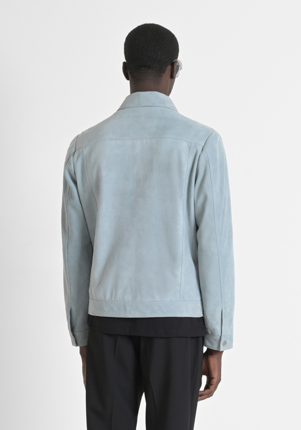 SLIM FIT SUEDE JACKET - Antony Morato Online Shop