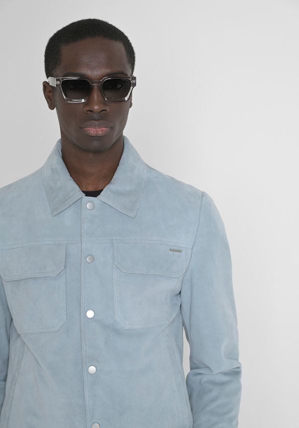 SLIM FIT SUEDE JACKET - Antony Morato Online Shop