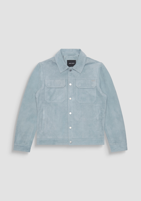 SLIM FIT SUEDE JACKET - Antony Morato Online Shop