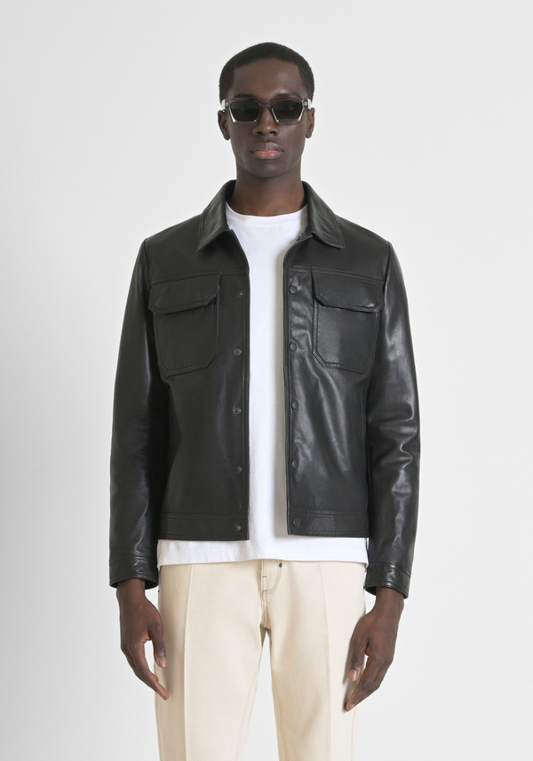 JACKE SLIM FIT AUS ECHTEM LEDER - Antony Morato Online Shop