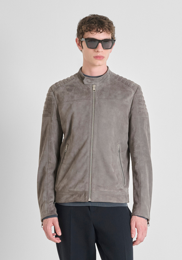 SLIM FIT REAL SUEDE JACKET - Antony Morato Online Shop