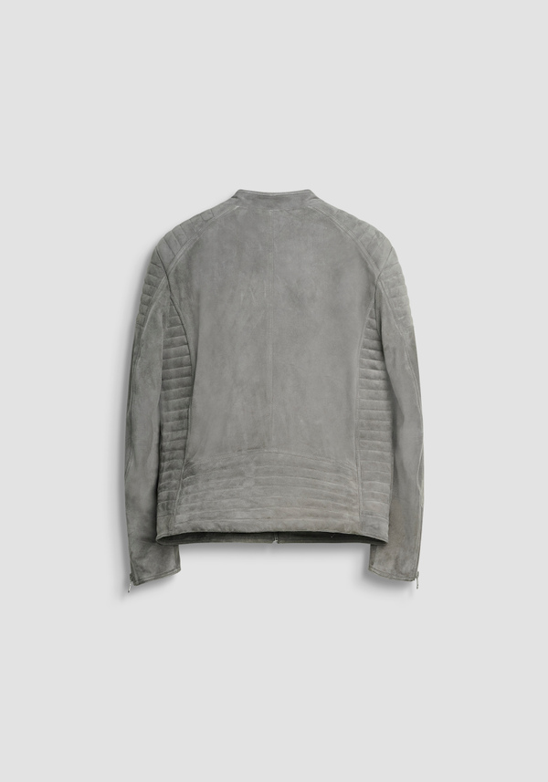 SLIM FIT REAL SUEDE JACKET - Antony Morato Online Shop
