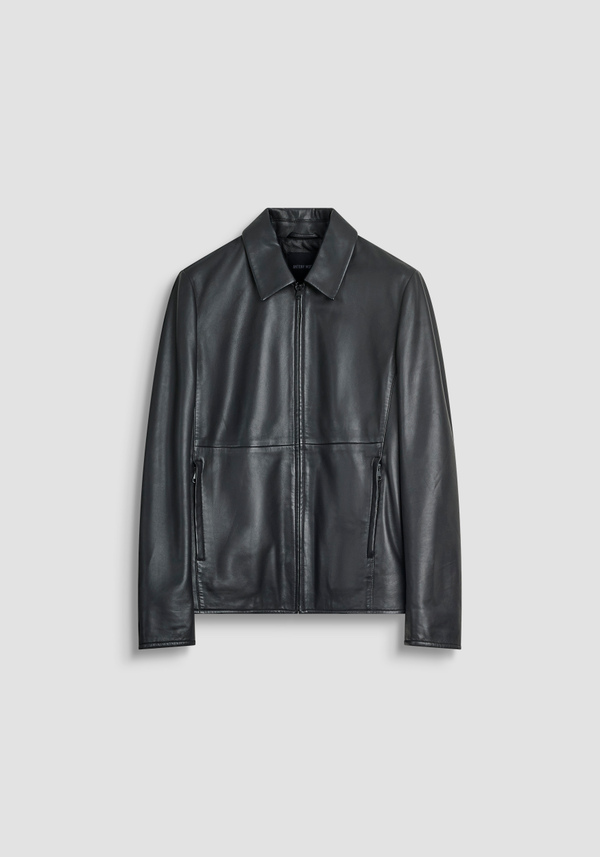 GIUBBOTTO SLIM FIT IN PELLE EFFETTO WASHED - Antony Morato Online Shop
