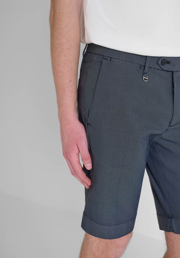 SHORTS SKINNY FIT "BRYAN" IN COTONE ELASTICO CON MICRO PATTERN - Antony Morato Online Shop