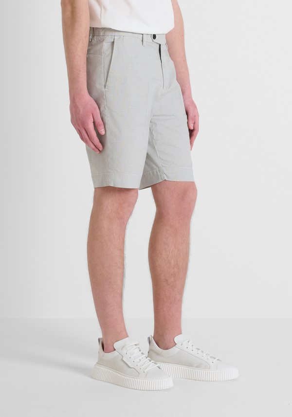 SHORTS SLIM FIT "MARK" IN MISTO COTONE ELASTICO CON MICRO PATTERN - Antony Morato Online Shop
