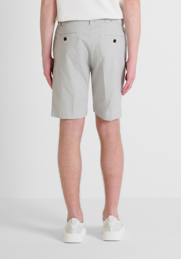 SHORTS SLIM FIT "MARK" IN MISTO COTONE ELASTICO CON MICRO PATTERN - Antony Morato Online Shop