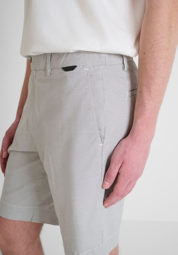 SHORTS SLIM FIT "MARK" IN MISTO COTONE ELASTICO CON MICRO PATTERN - Antony Morato Online Shop