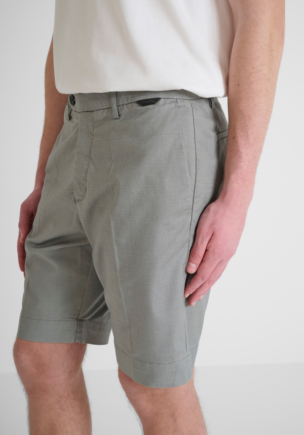 SHORTS SLIM FIT "MARK" IN MISTO COTONE ELASTICO CON MICRO PATTERN - Antony Morato Online Shop