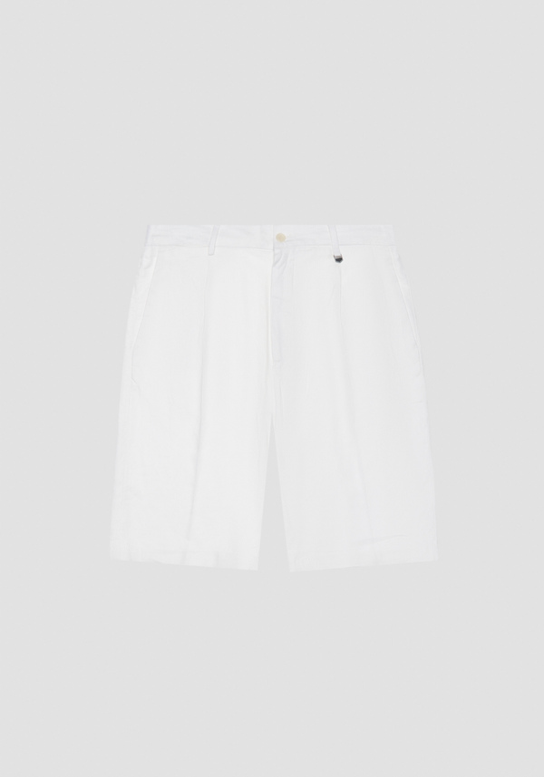 CARROT FIT "GUSTAF" SHORTS IN LINEN AND VISCOSE BLEND - Antony Morato Online Shop
