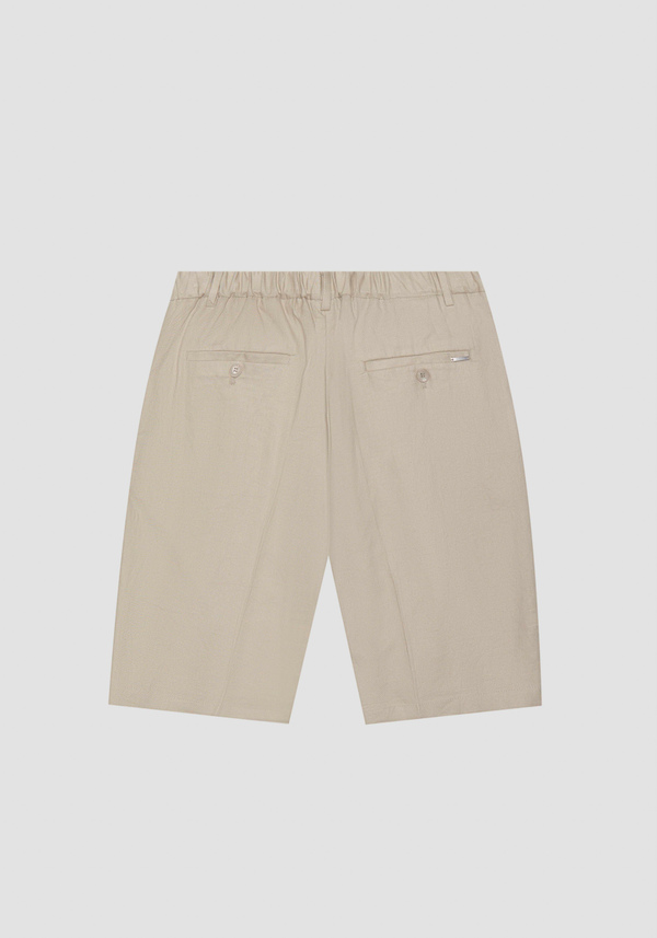 CARROT FIT "GUSTAF" SHORTS IN LINEN AND VISCOSE BLEND - Antony Morato Online Shop