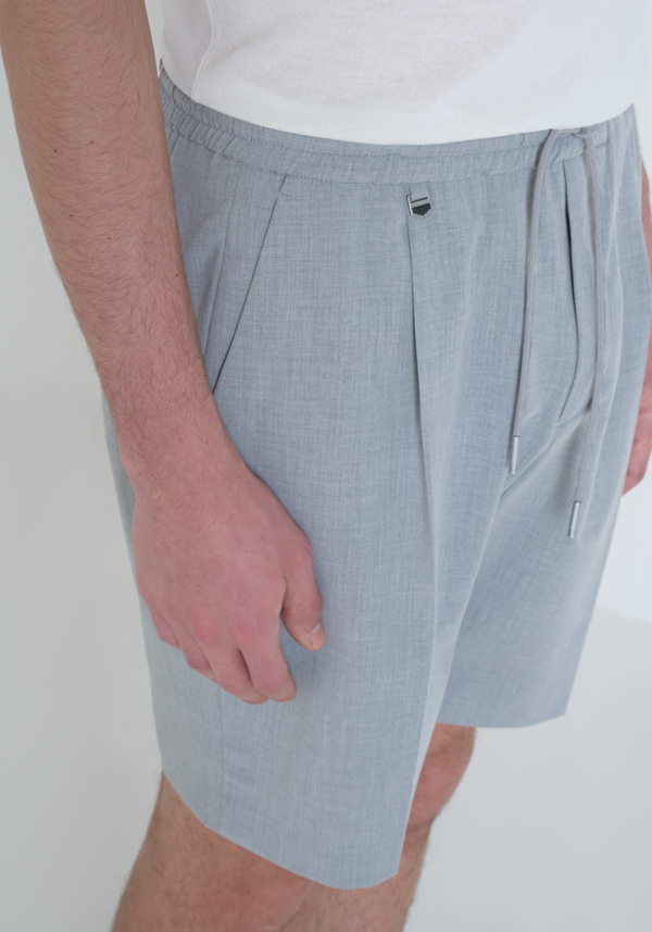 REGULAR FIT ‘NEIL’ SHORTS IN VISCOSE BLEND FABRIC - Antony Morato Online Shop