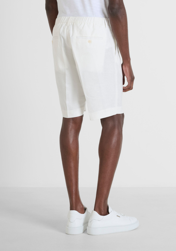 SHORTS REGULAR FIT "LUIS" IN LINEN VISCOSE BLEND - Antony Morato Online Shop