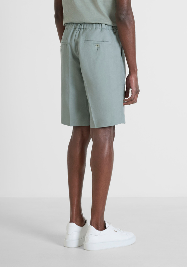 SHORTS REGULAR FIT "LUIS" IN LINEN VISCOSE BLEND - Antony Morato Online Shop