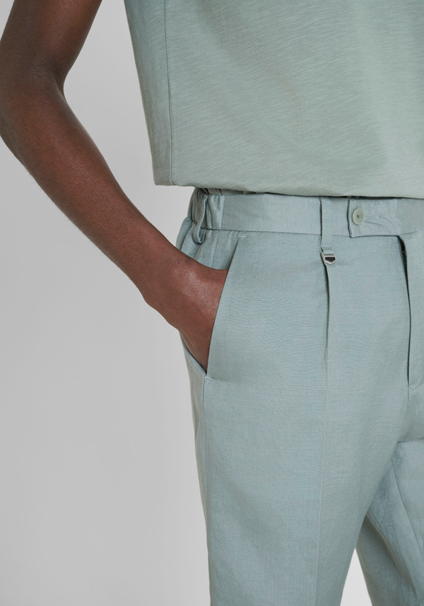 SHORTS REGULAR FIT "LUIS" IN LINEN VISCOSE BLEND - Antony Morato Online Shop