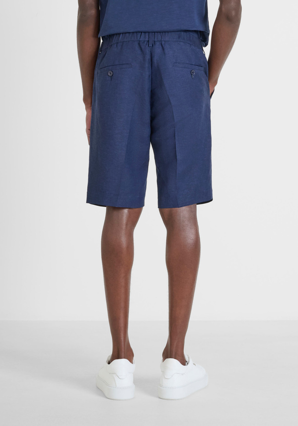 SHORTS REGULAR FIT "LUIS" IN LINEN VISCOSE BLEND - Antony Morato Online Shop