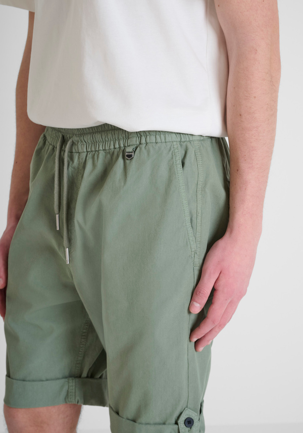 SHORT REGULAR FIT «JESS» DE ALGODÓN ELÁSTICO TEÑIDO EN PRENDA - Antony Morato Online Shop