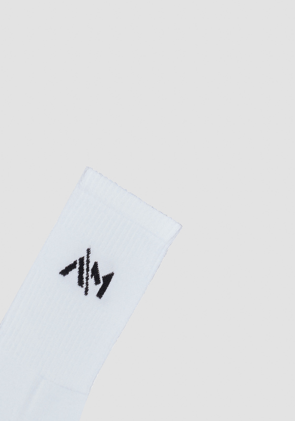 SET OF THREE PAIRS OF COTTON-BLEND TERRY SOCKS WITH EMBROIDERED LOGO - Antony Morato Online Shop