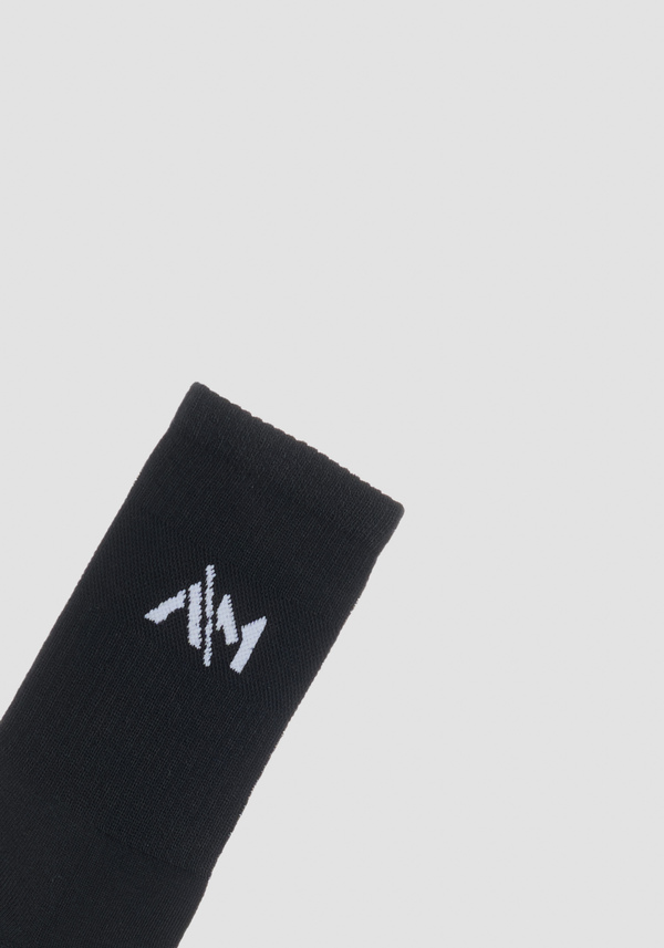 SET OF THREE PAIRS OF COTTON-BLEND TERRY SOCKS WITH EMBROIDERED LOGO - Antony Morato Online Shop