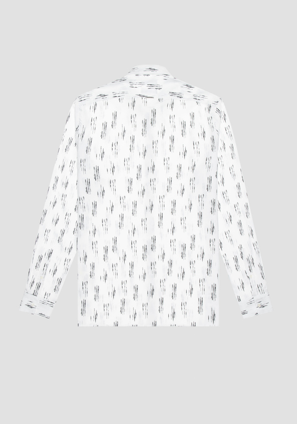 "BARCELONA" REGULAR FIT SHIRT IN COTTON BLEND WITH CONTRASTING PATTERN - Antony Morato Online Shop
