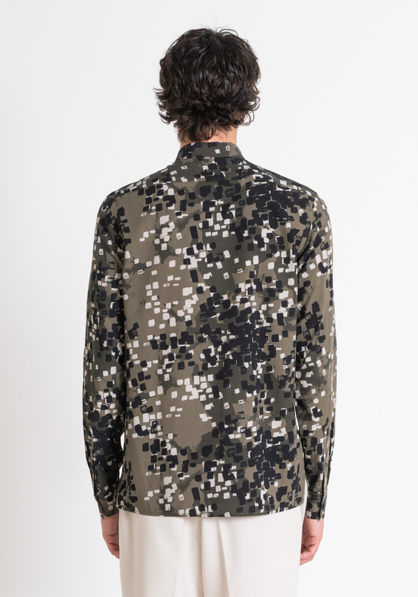 "BARCELONA" REGULAR FIT STRAIGHT CUT PRINTED VISCOSE BLEND SHIRT - Antony Morato Online Shop