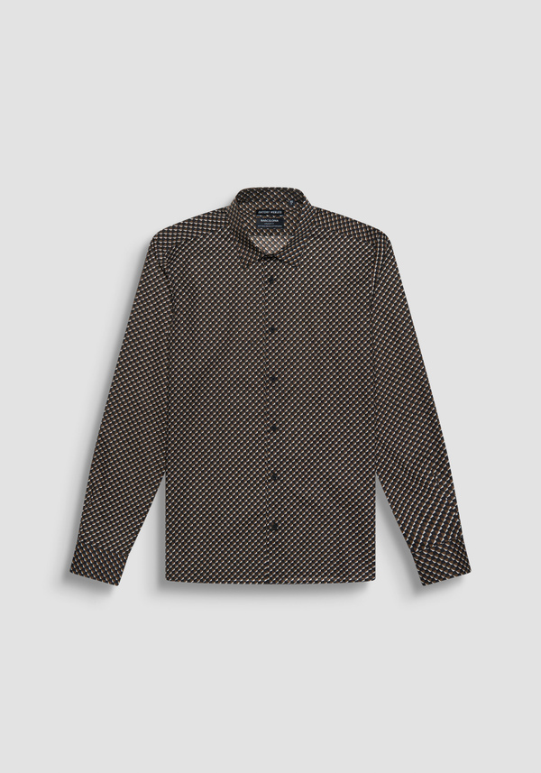 CAMICIA "BARCELLONA" REGULAR FIT TAGLIO DRITTO IN COTONE MICRO FANTASIA - Antony Morato Online Shop