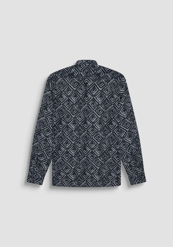 HEMD „BARCELONA“ REGULAR FIT AUS VISKOSE-MISCHGEWEBE MIT RAUTENMUSTER - Antony Morato Online Shop