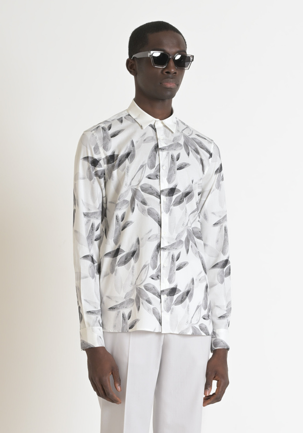 CHEMISE REGULAR STRAIGHT FIT « BARCELONA » EN COTON ET VISCOSE MÉLANGÉS - Antony Morato Online Shop