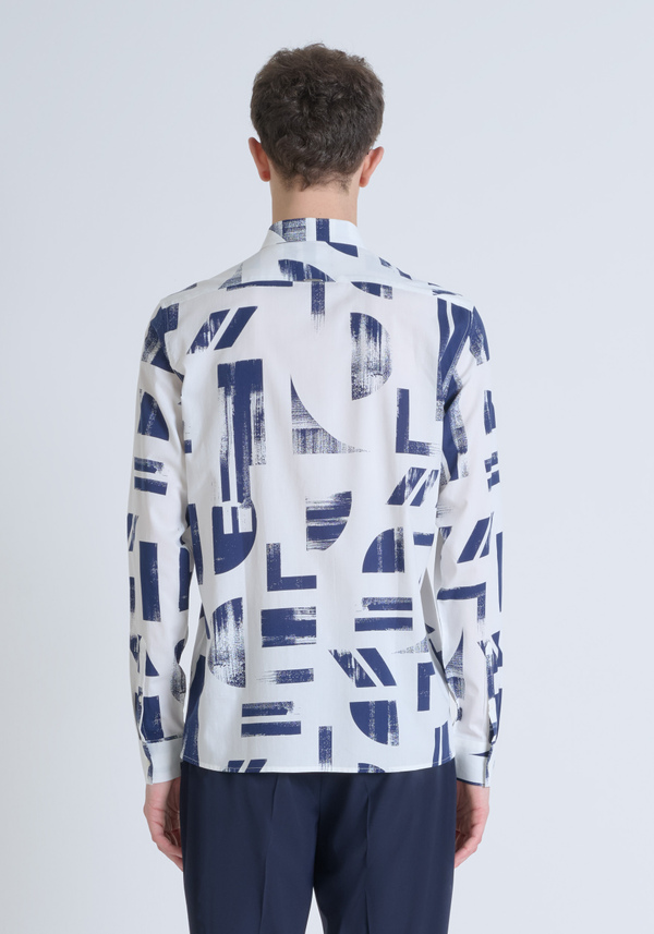 HEMD REGULAR STRAIGHT FIT „BARCELONA“ AUS BEDRUCKTEM BAUMWOLL-MISCHGEWEBE - Antony Morato Online Shop