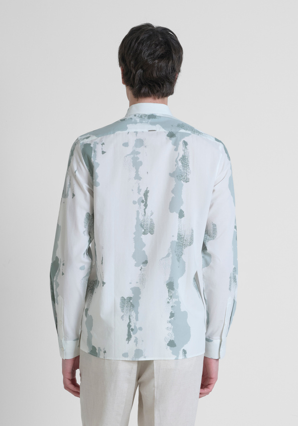 CHEMISE REGULAR STRAIGHT FIT « BARCELLONA » EN COTON MÉLANGÉ IMPRIMÉ - Antony Morato Online Shop
