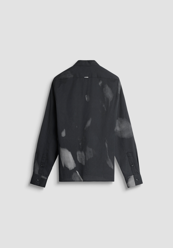 REGULAR STRAIGHT FIT "BARCELONA" COTTON BLEND SHIRT WITH ABSTRACT PRINT - Antony Morato Online Shop