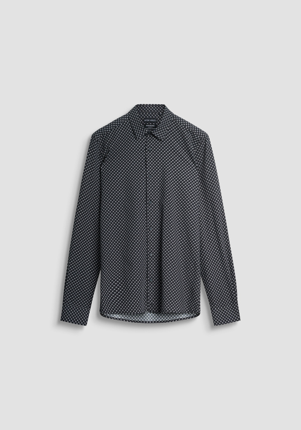 REGULAR STRAIGHT FIT "BARCELONA" COTTON BLEND SHIRT IN DOTS PRINT - Antony Morato Online Shop