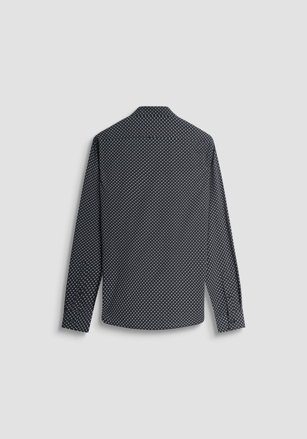 REGULAR STRAIGHT FIT "BARCELONA" COTTON BLEND SHIRT IN DOTS PRINT - Antony Morato Online Shop