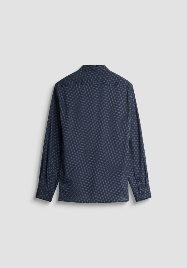 CHEMISE REGULAR STRAIGHT FIT « BARCELONA » MÉLANGE DE COTON IMPRIMÉ GÉOMÉTRIQUE - Antony Morato Online Shop