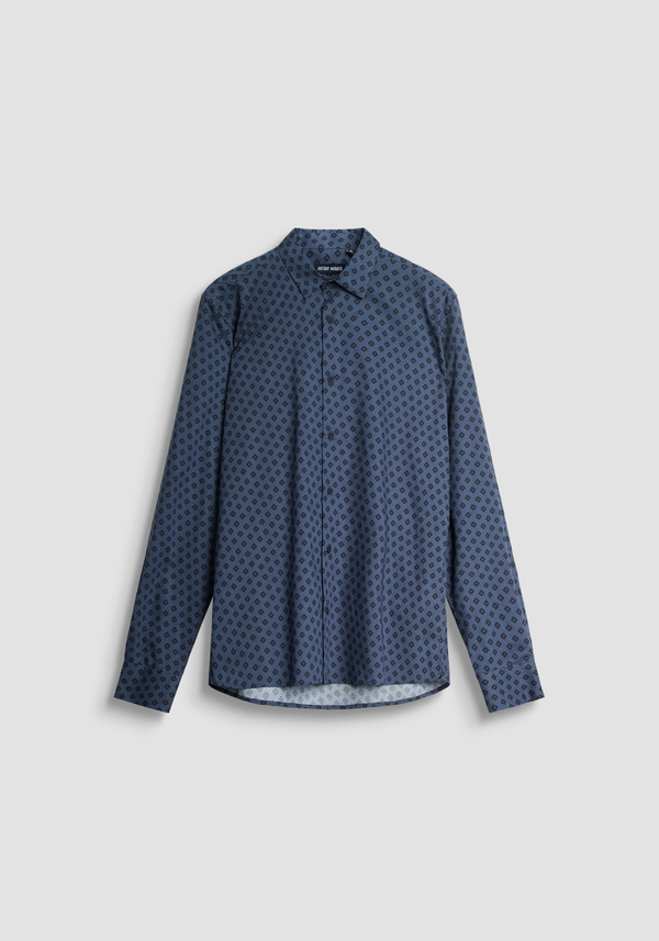 "BARCELONA" REGULAR STRAIGHT FIT COTTON BLEND SHIRT IN ABSTRACT PRINT - Antony Morato Online Shop