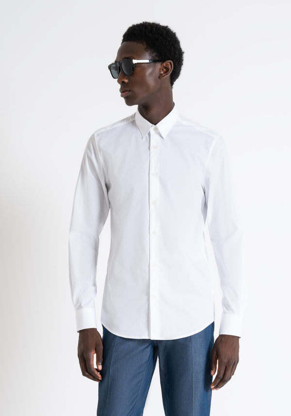 SLIM FIT "NAPOLI" COTTON EASY IRON SOLID SHIRT - Antony Morato Online Shop
