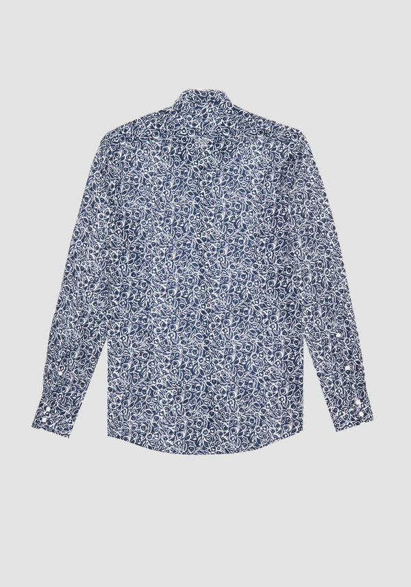 SLIM FIT "NAPOLI" COTTON SHIRT WITH ALL OVER PRINT - Antony Morato Online Shop