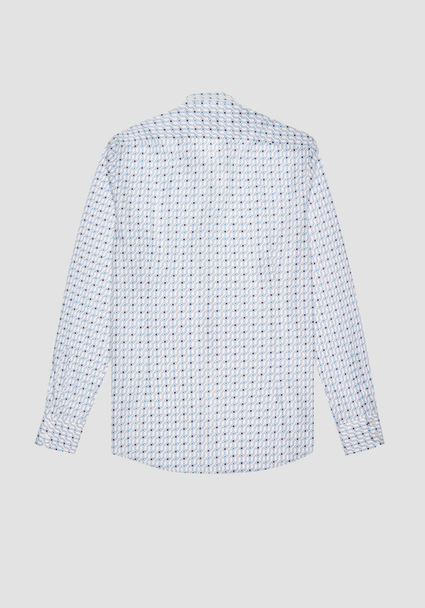 SLIM FIT "NAPOLI" COTTON SHIRT WITH ALL OVER PRINT - Antony Morato Online Shop