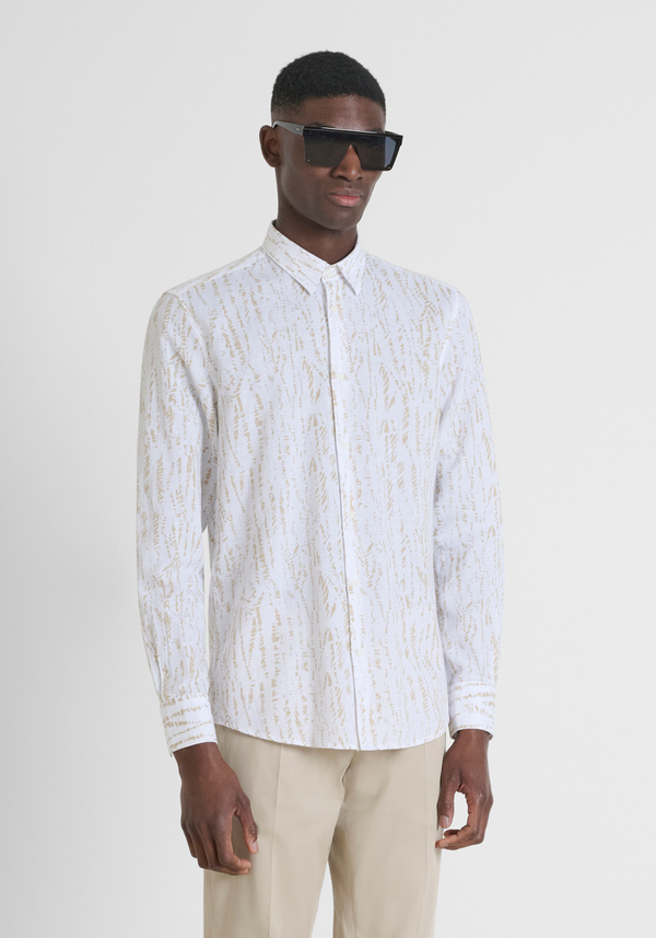CAMICIA SLIM FIT "NAPOLI" IN MISTO COTONE E LINO TOCCO MORBIDO - Antony Morato Online Shop