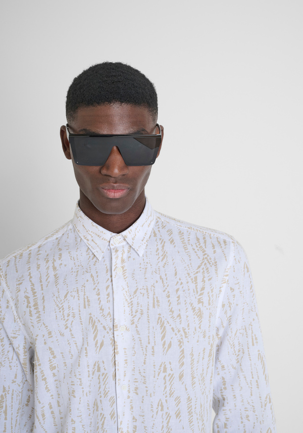CAMICIA SLIM FIT "NAPOLI" IN MISTO COTONE E LINO TOCCO MORBIDO - Antony Morato Online Shop