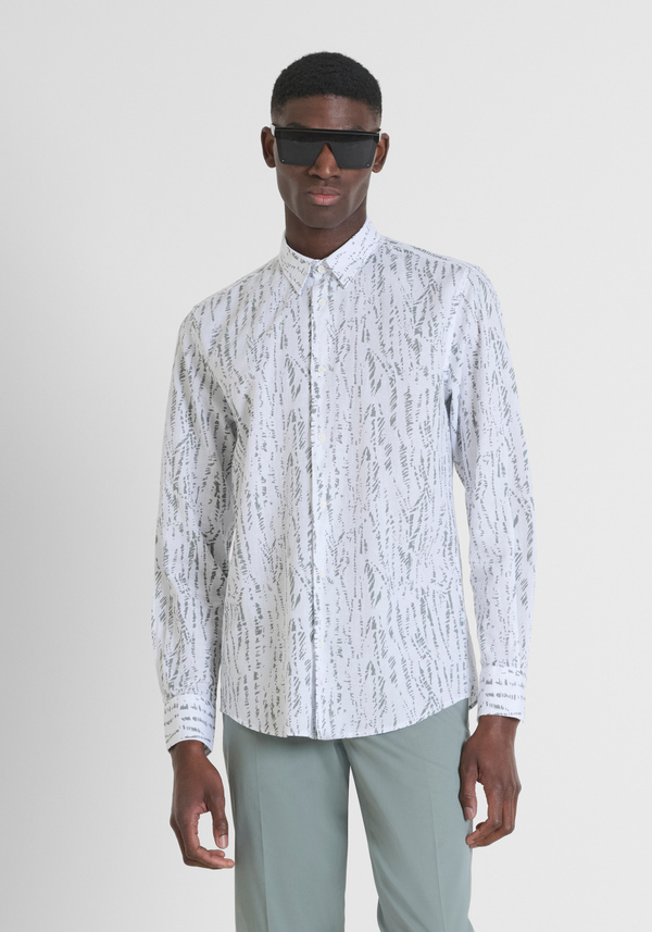 CAMICIA SLIM FIT "NAPOLI" IN MISTO COTONE E LINO TOCCO MORBIDO - Antony Morato Online Shop