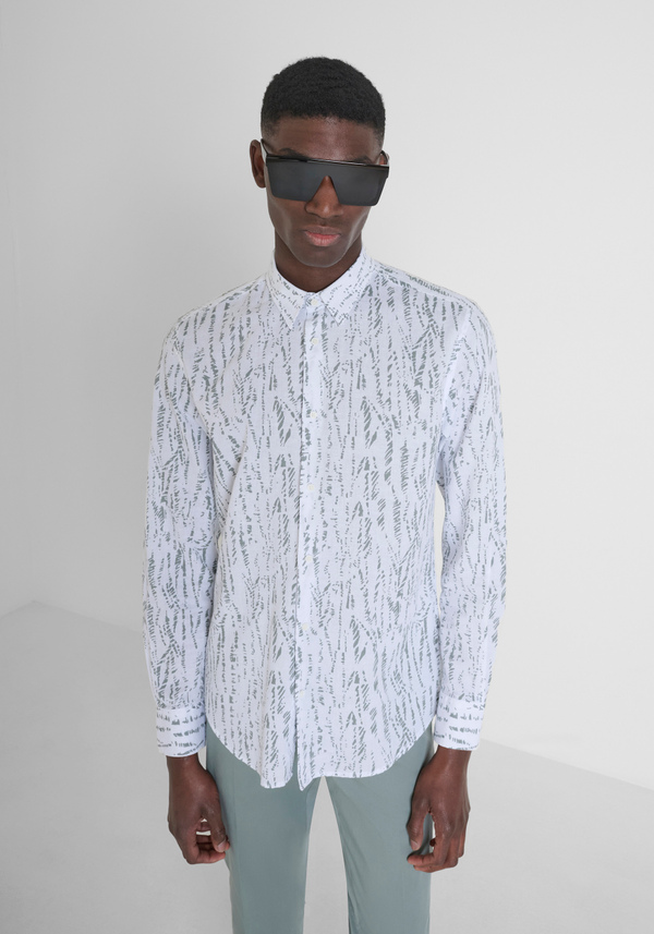 CAMICIA SLIM FIT "NAPOLI" IN MISTO COTONE E LINO TOCCO MORBIDO - Antony Morato Online Shop