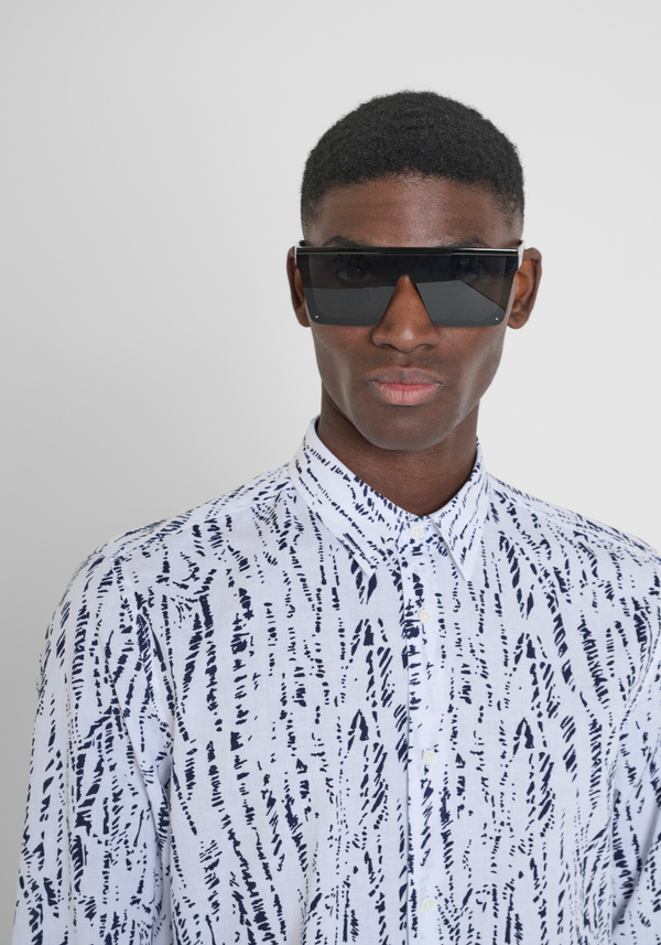 CAMICIA SLIM FIT "NAPOLI" IN MISTO COTONE E LINO TOCCO MORBIDO - Antony Morato Online Shop