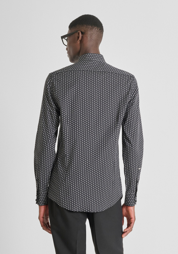 SLIM FIT "NAPOLI" COTTON BLEND SHIRT IN PRINTED COTTON BLEND - Antony Morato Online Shop