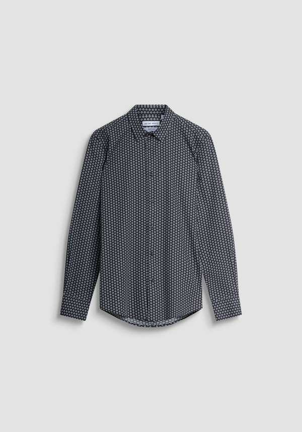 SLIM FIT "NAPOLI" COTTON BLEND SHIRT IN PRINTED COTTON BLEND - Antony Morato Online Shop