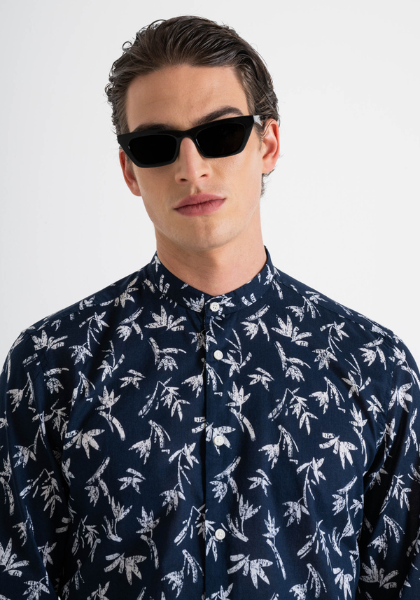 PRINTED SOFT TOUCH COTTON SLIM FIT "SEOUL" SHIRT - Antony Morato Online Shop