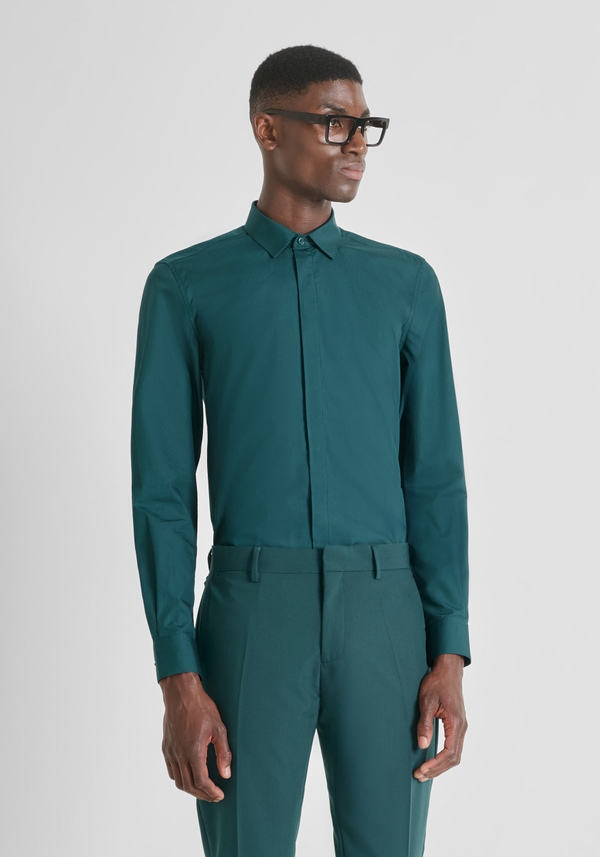 SLIM FIT "LONDON" SHIRT IN EASY IRON FABRIC - Antony Morato Online Shop