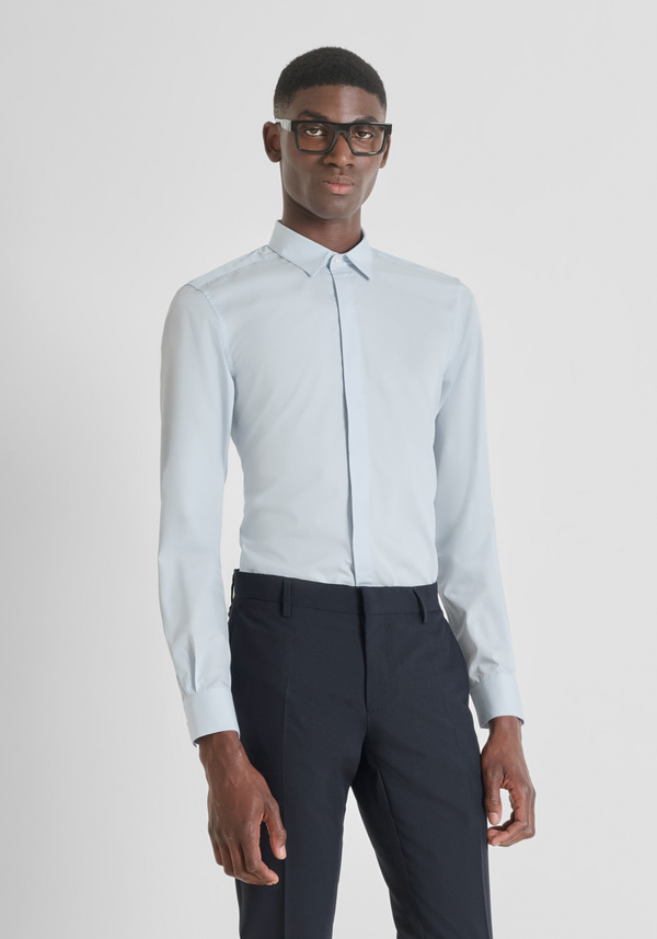 CAMICIA SLIM FIT "LONDON" IN COTONE TOCCO MORBIDO EASY IRON - Antony Morato Online Shop