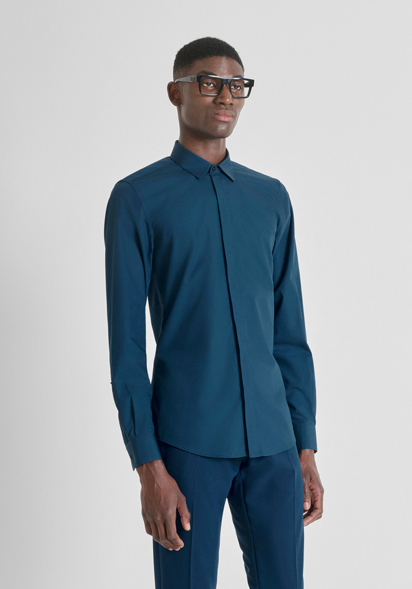 SLIM FIT "LONDON" SHIRT IN EASY IRON FABRIC - Antony Morato Online Shop