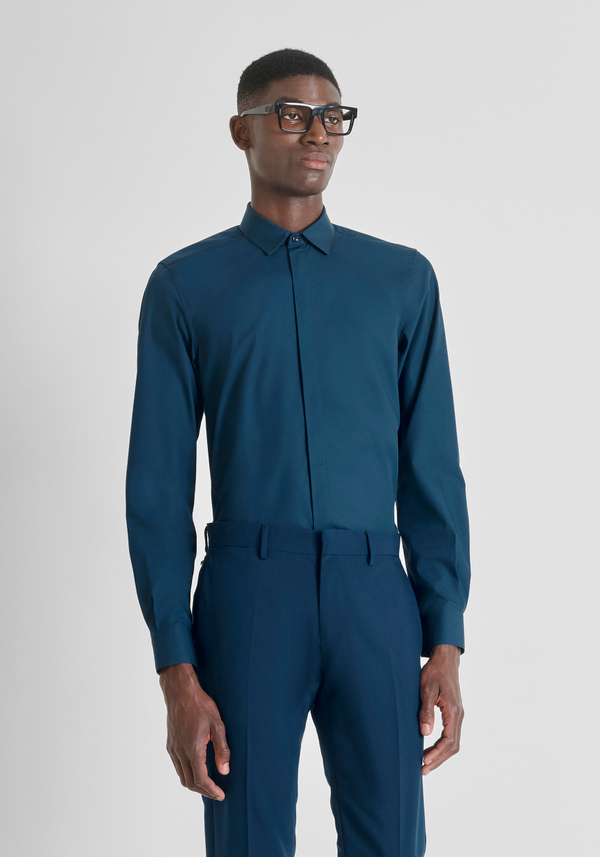 SLIM FIT "LONDON" SHIRT IN EASY IRON FABRIC - Antony Morato Online Shop